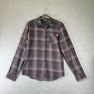 DC Shoes Shirt Men's SP Black‎ Plaid Long Sleeve Button Down Skateboard Pockets